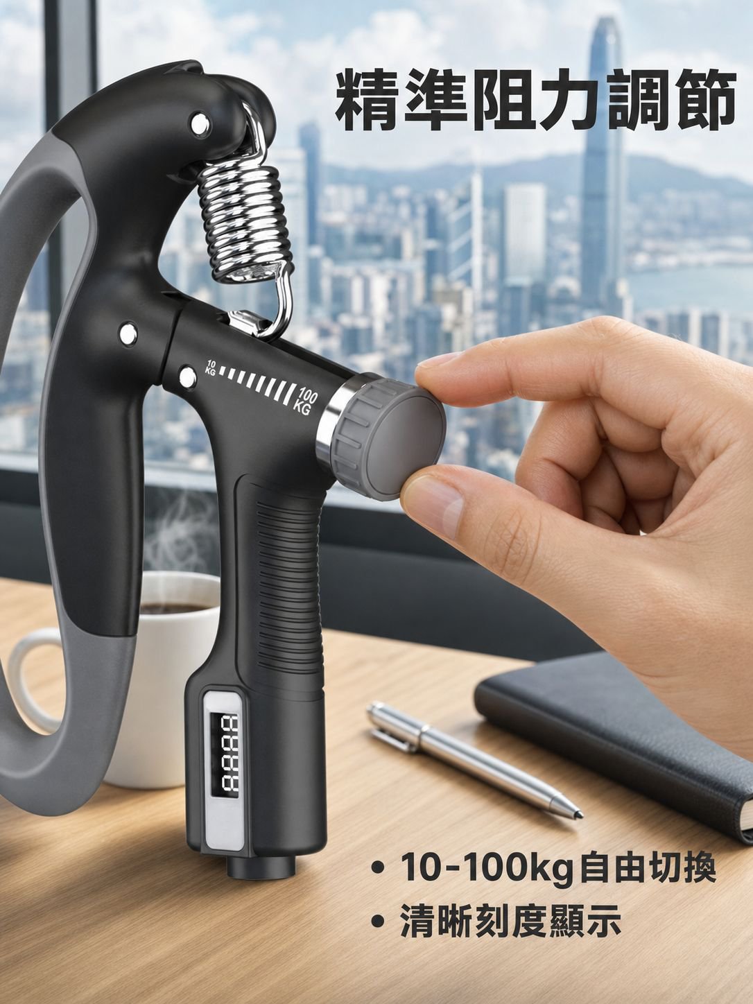 可調節防滑電子手柄健身器