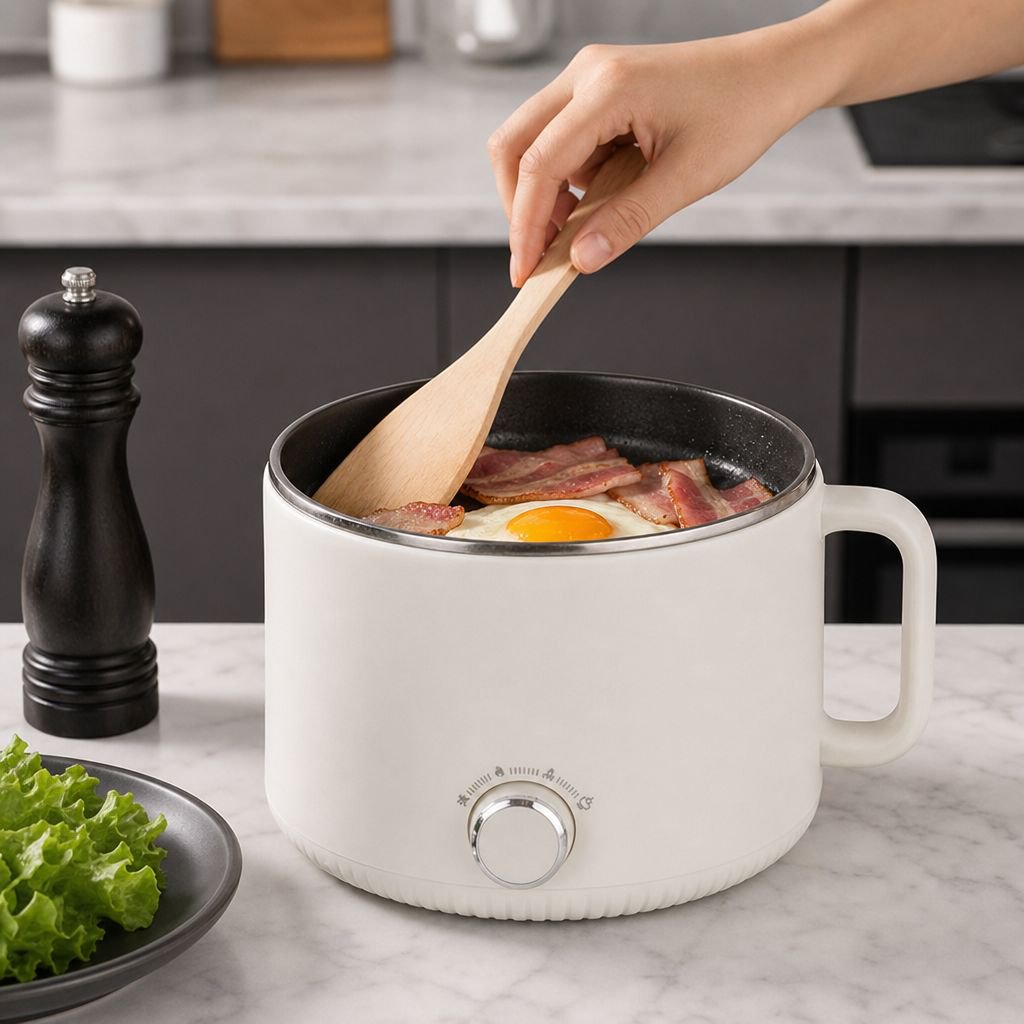 Household Electric Hot Pot for Frying, Steaming, Boiling