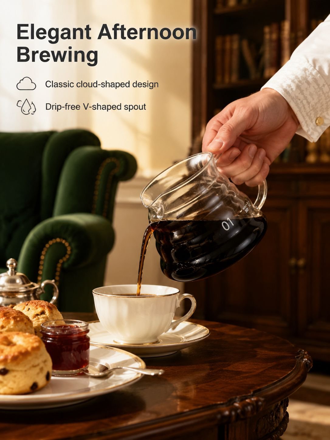 Borosilicate Glass Coffee Hand Drip Filter Cup