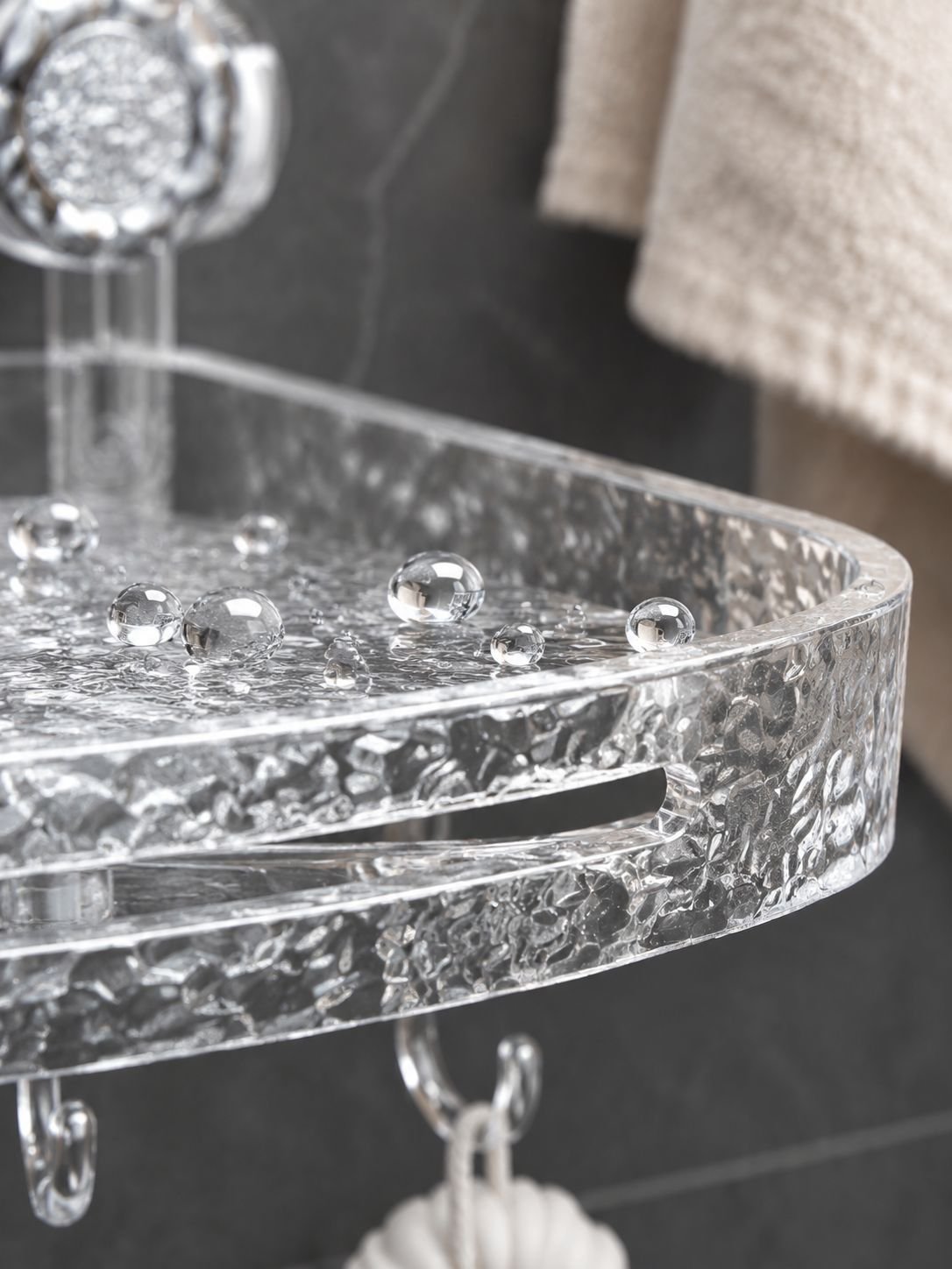 Bathroom Textured Plastic Storage Rack