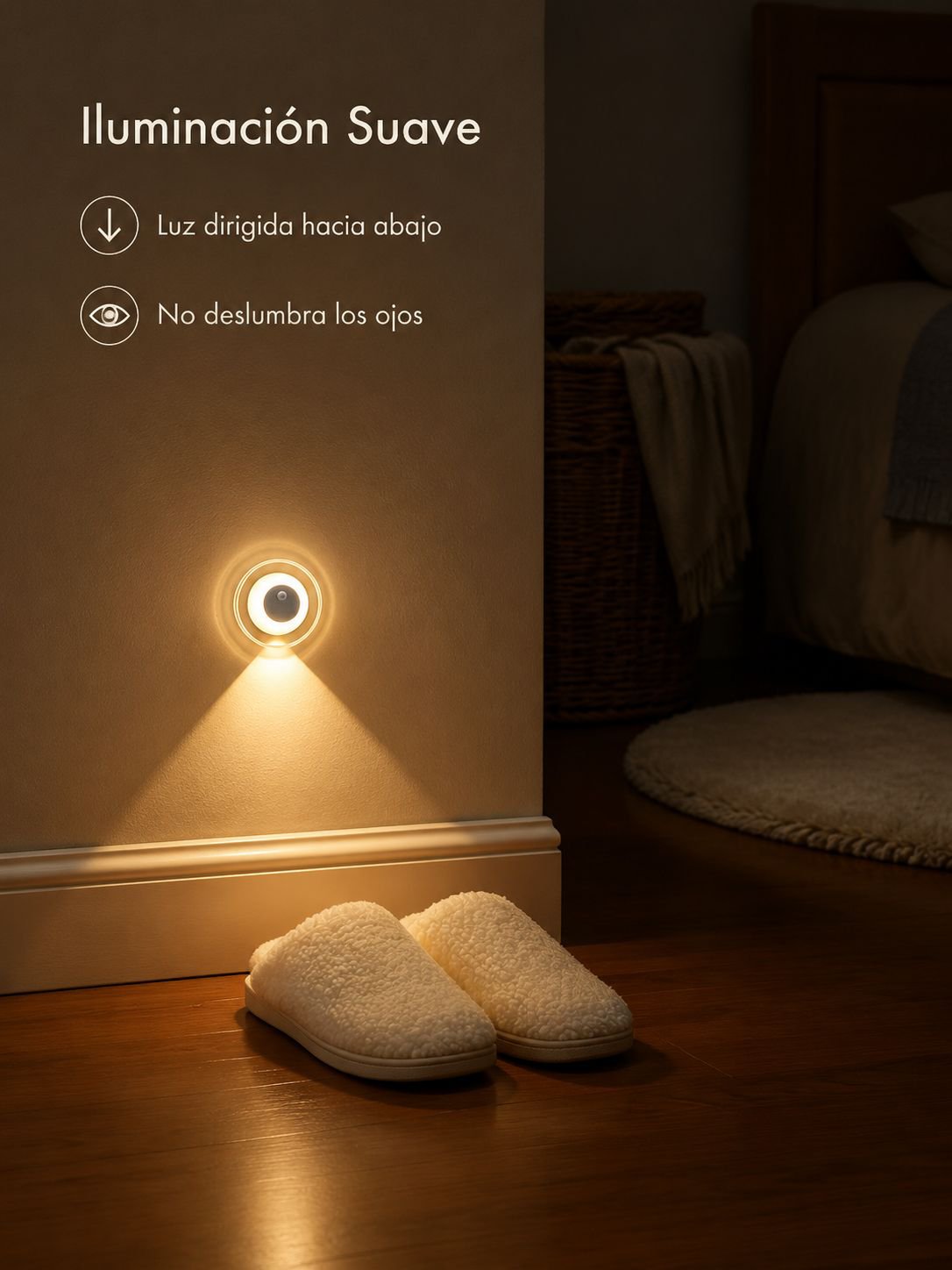 Reloj de luz nocturna con control remoto inteligente con sensor de cuerpo humano