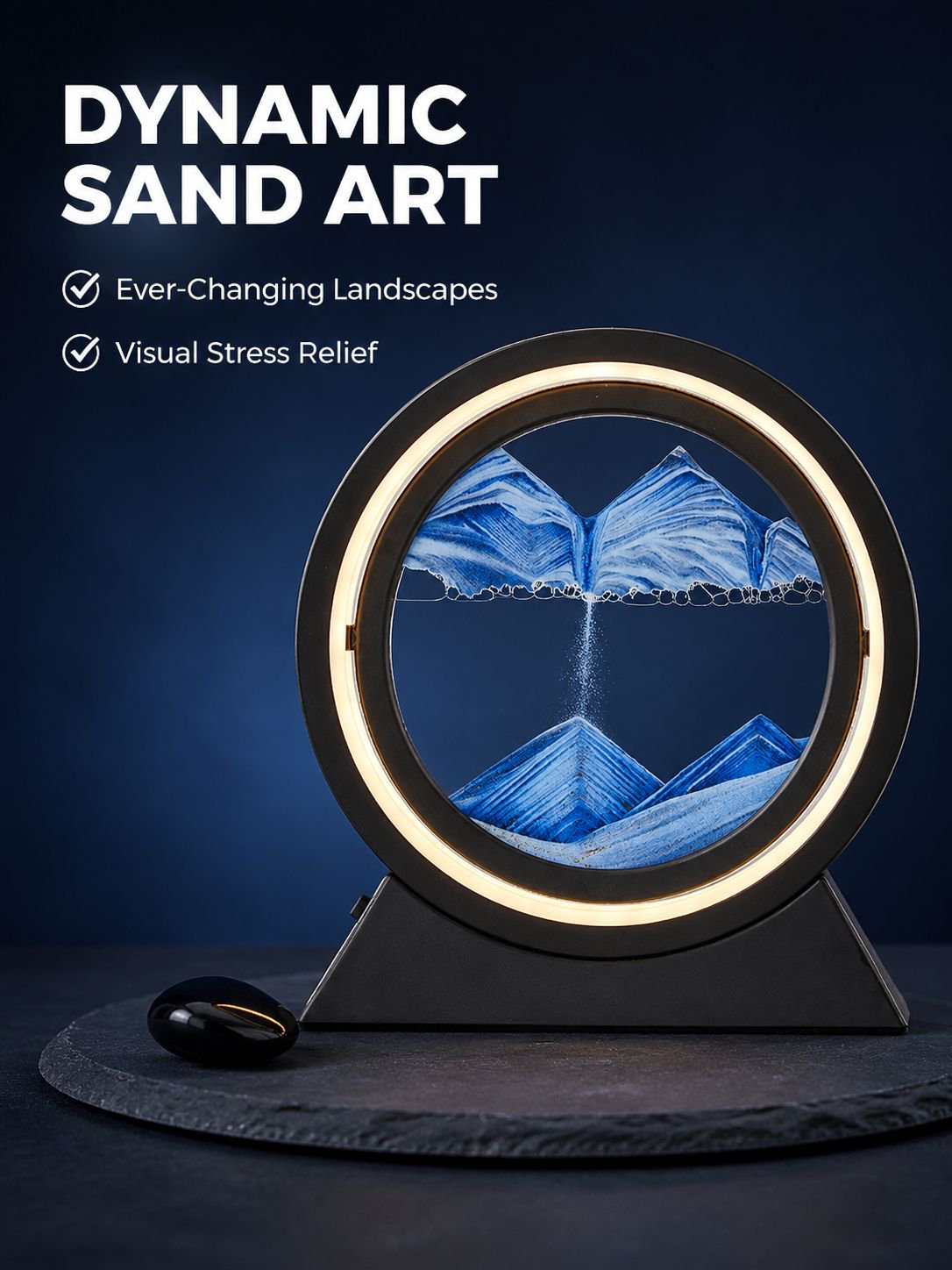 Creative Sand Art Hourglass Table Lamp