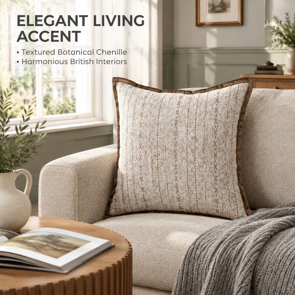 Luxury Chenille Throw Pillow | Soft and Skin-Friendly Decorative Cushion