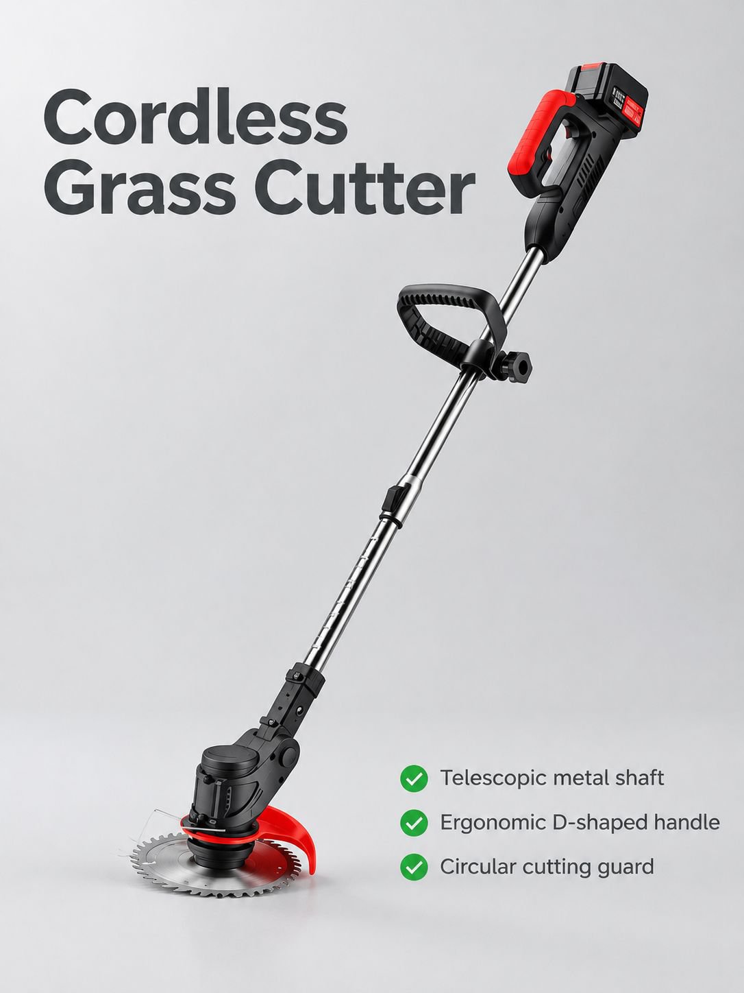 Home Cordless Telescopic Lithium Battery Grass Cutter Small Handheld Lawn Trimmer