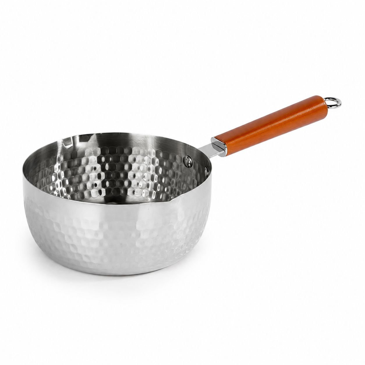 Multi-Piece Heavy Hammer Pattern Durable Uncoated Pot Set
