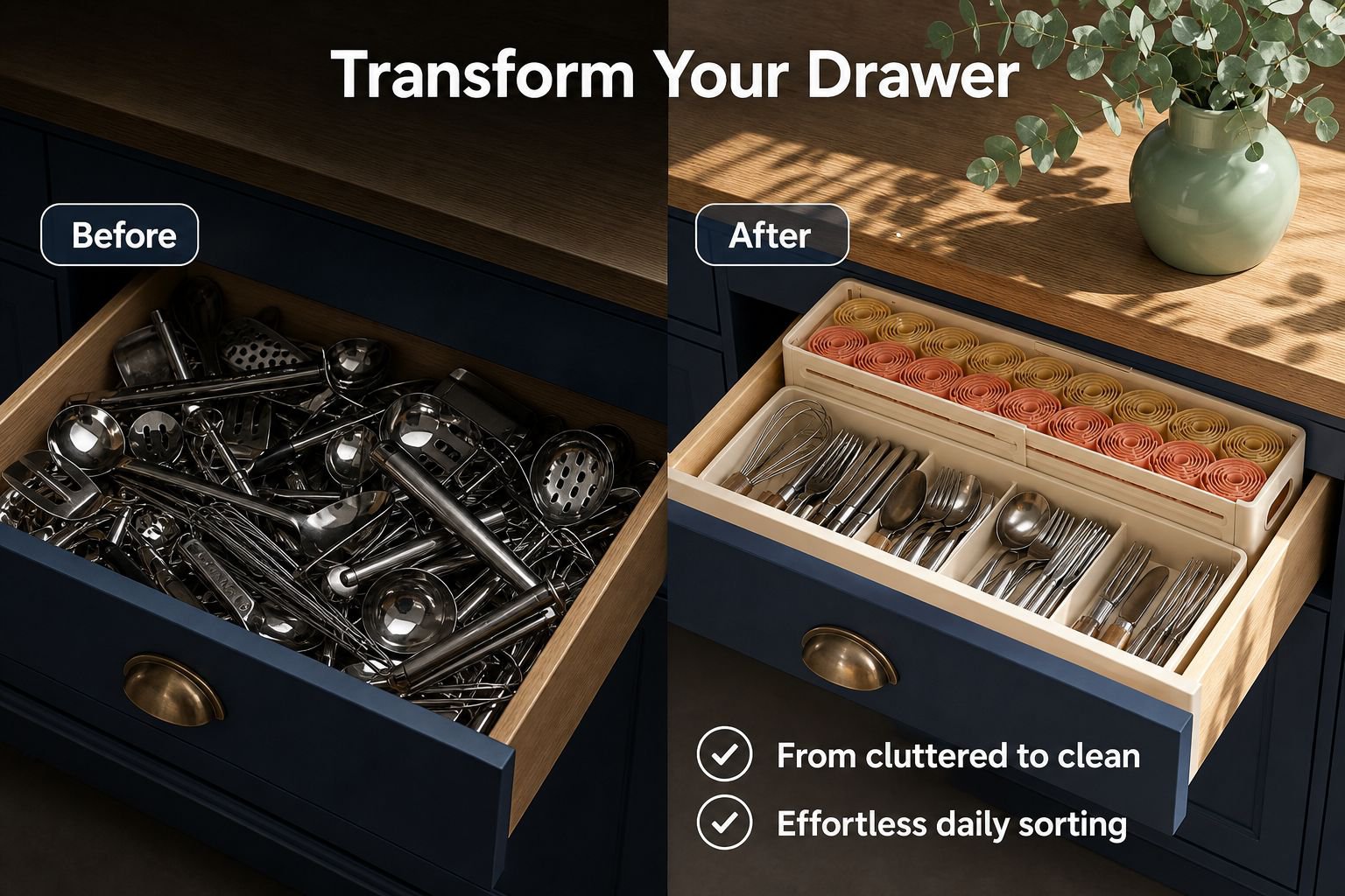 Versatile storage solution for various drawer sizes