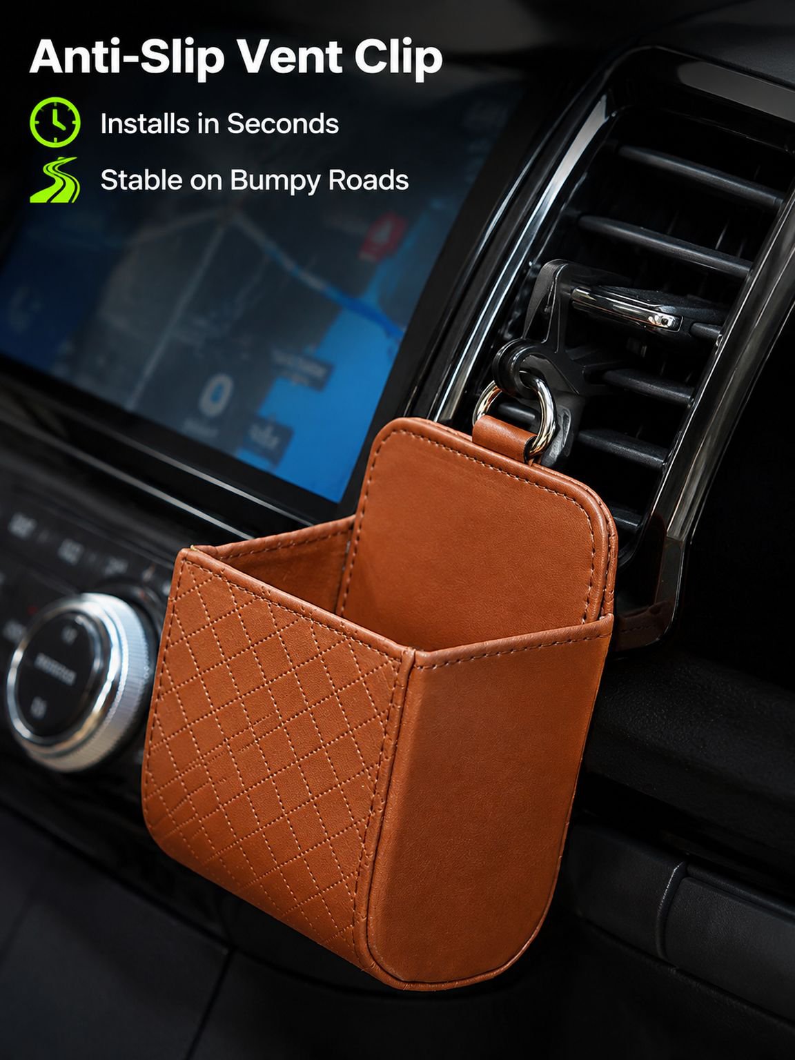 Car vent hanging storage bag