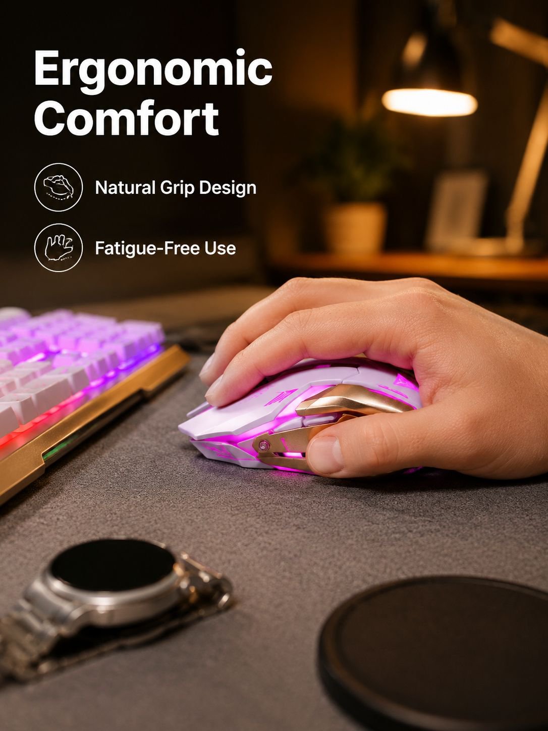 Wired Mechanical Feel Keyboard and Mouse Set  for Desktop and Laptop Gaming