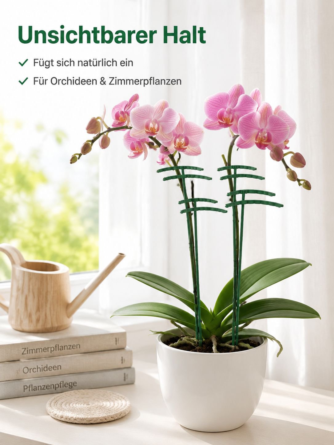 Orchideenhalterung, Fallschutz, Klettergestell, Gartenbedarf, Blumenpflanze, spezielle Stützstange, 