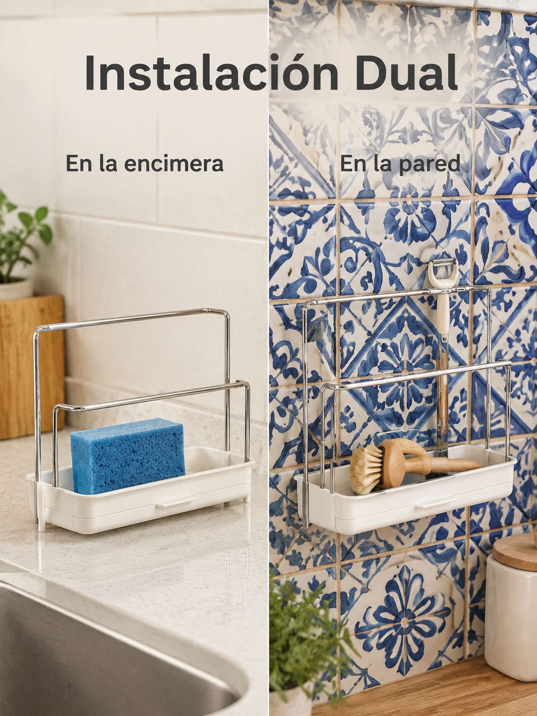 Soporte colgante para toallas y esponjas
