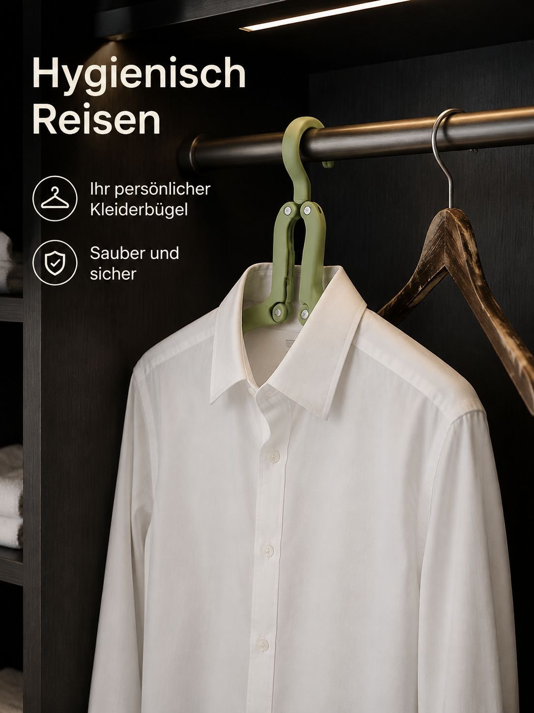 Multifunktionaler faltbarer Reise-Kleiderbügel