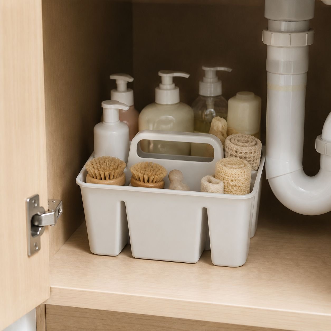 Portable cleaning storage basket, household divider, sundrying basket, desktop storage bin, desktop 