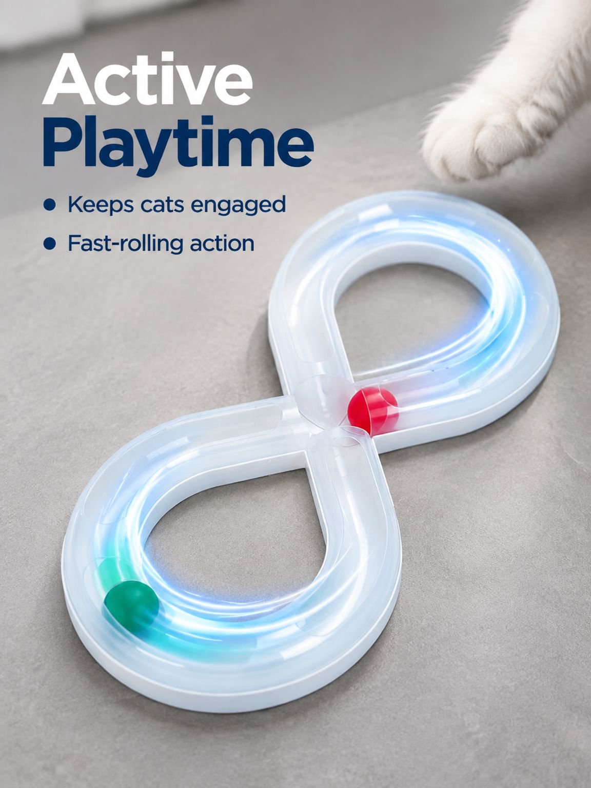 Figure-8 shaped cat toy tunnel cat teaser