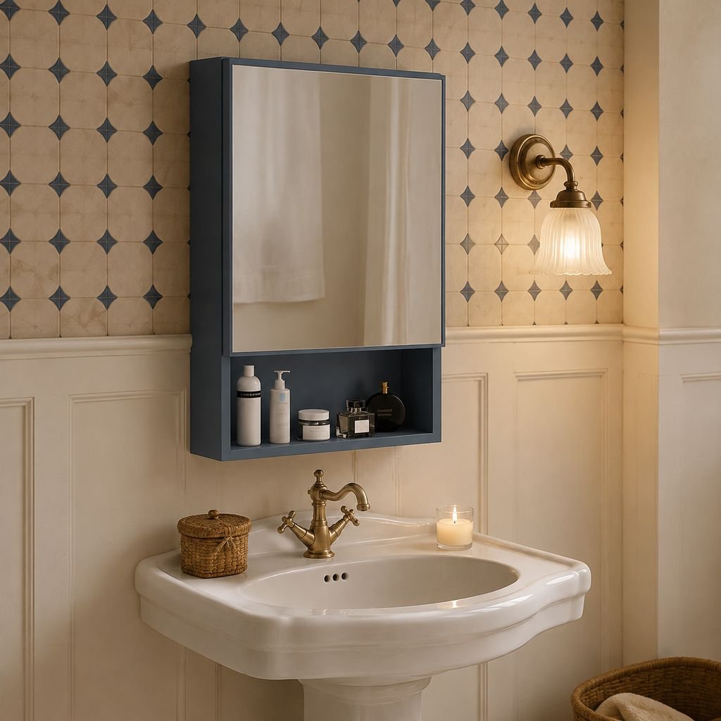 Easy to install aluminum mirror cabinet for bathrooms