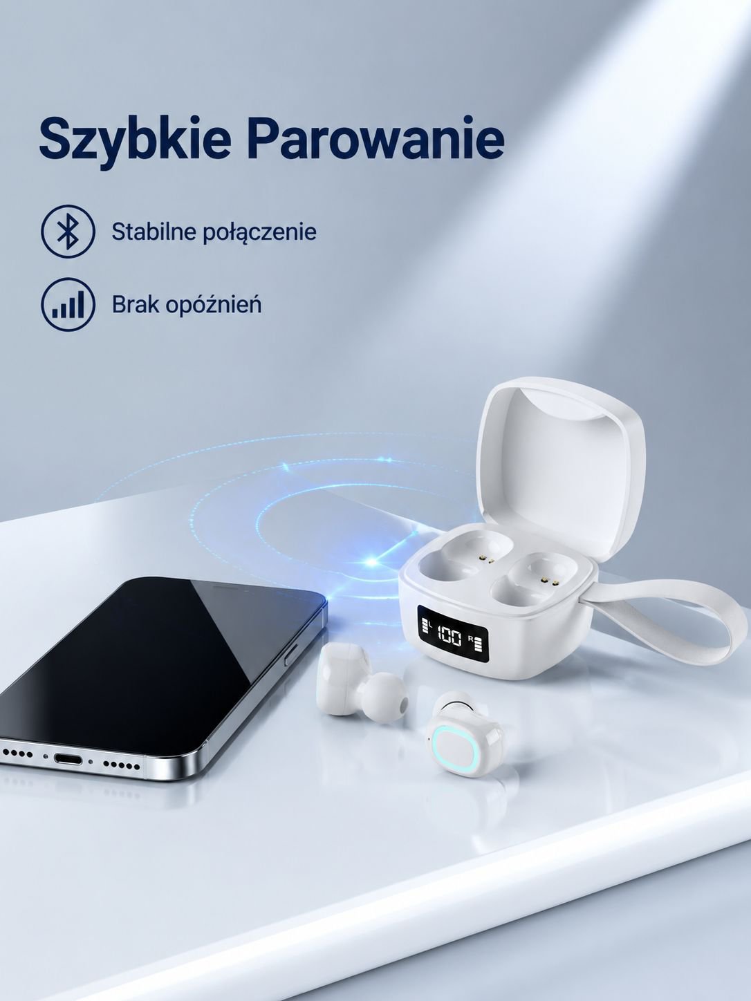 Słuchawki sportowe bezprzewodowe z ultradługim czasem pracy