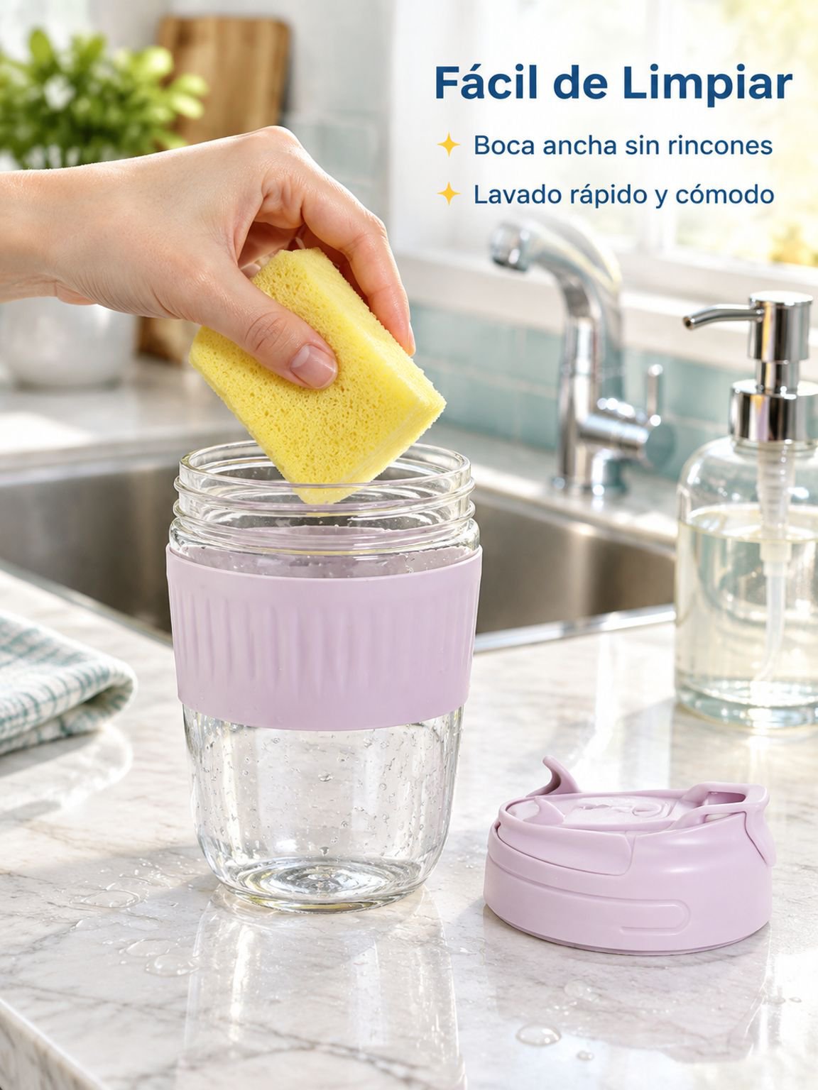 Vaso práctico de gran capacidad para bebidas