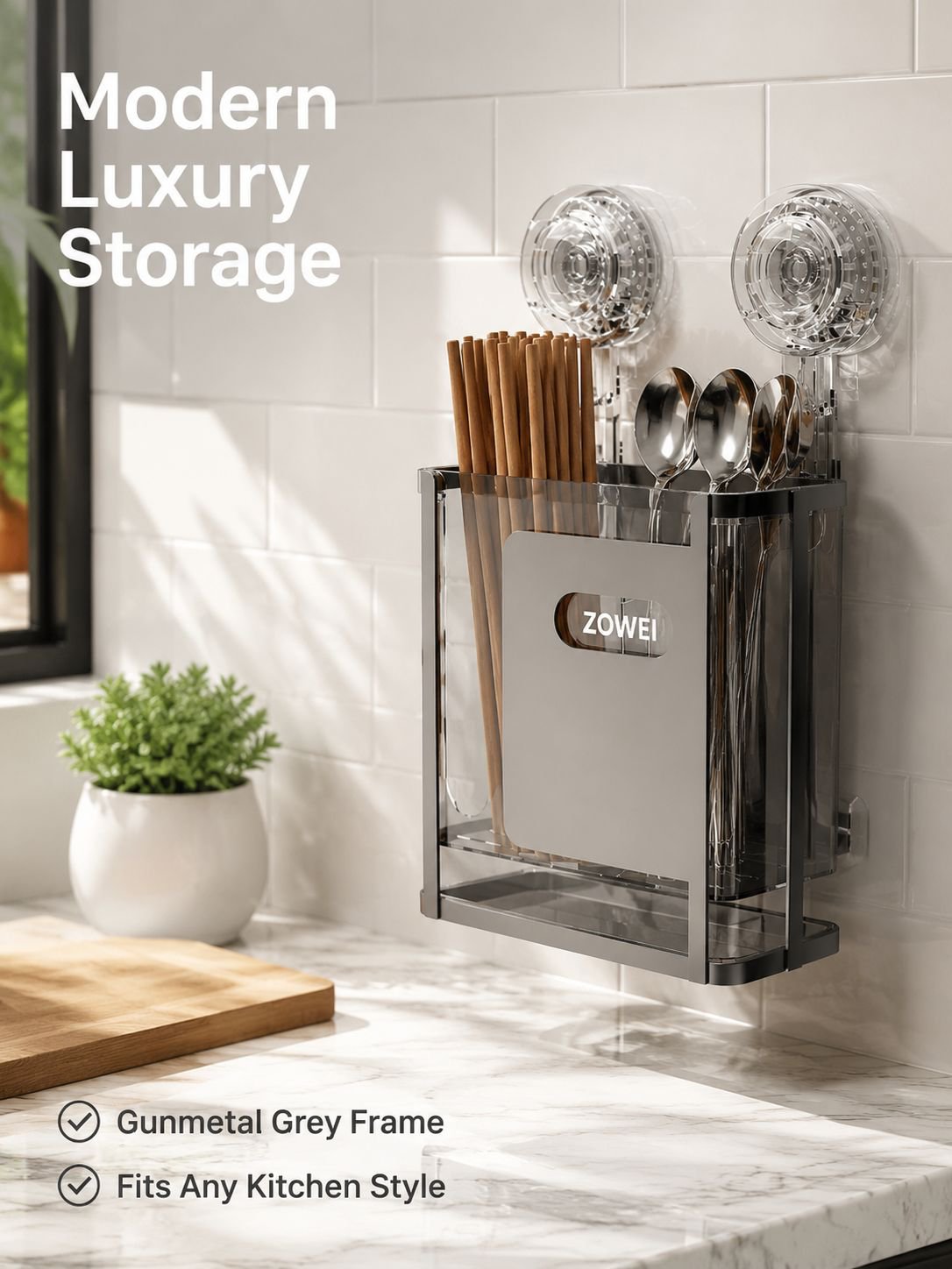 Wall-mounted chopstick holder