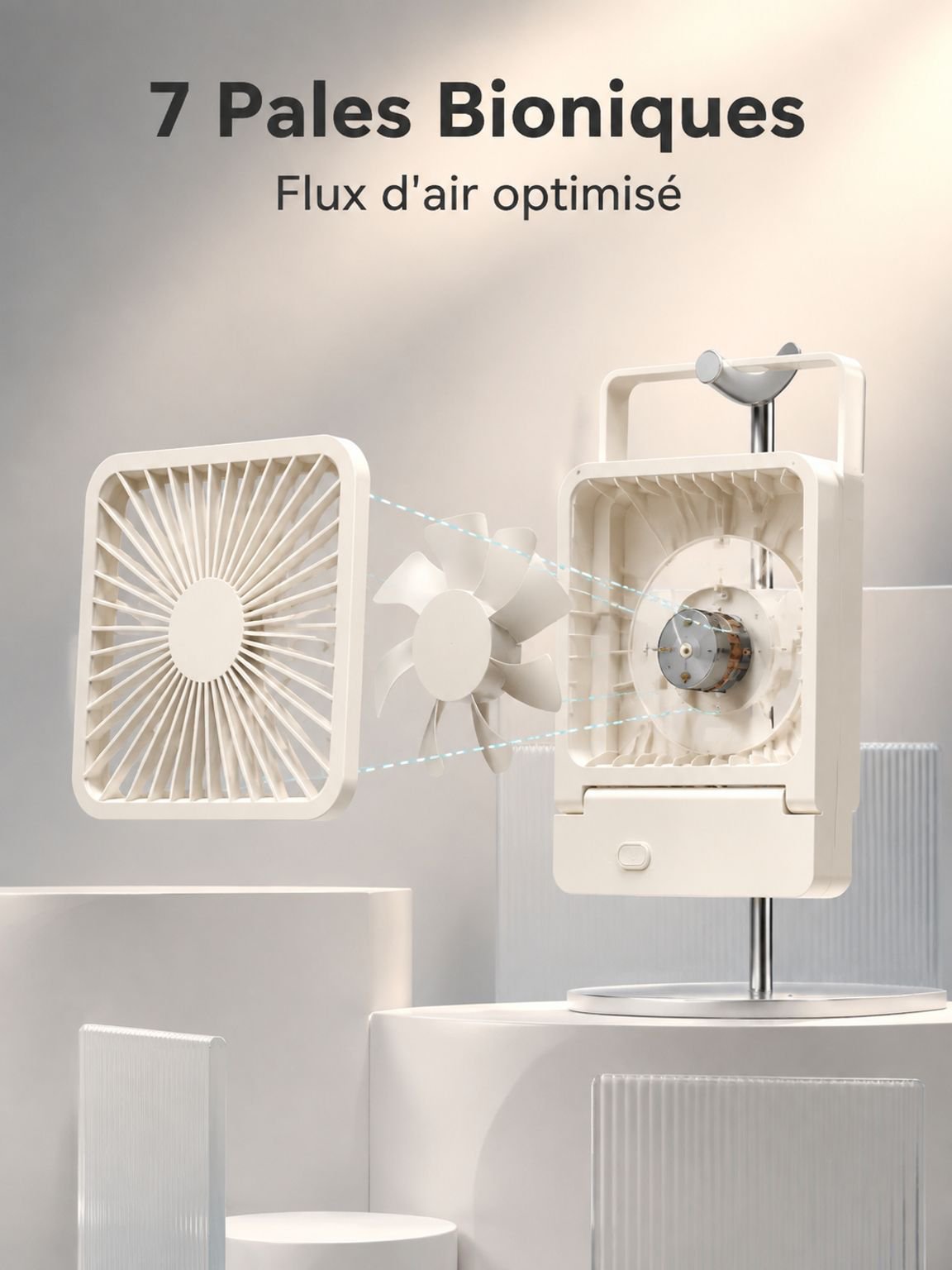Petit ventilateur de bureau facile à transporter