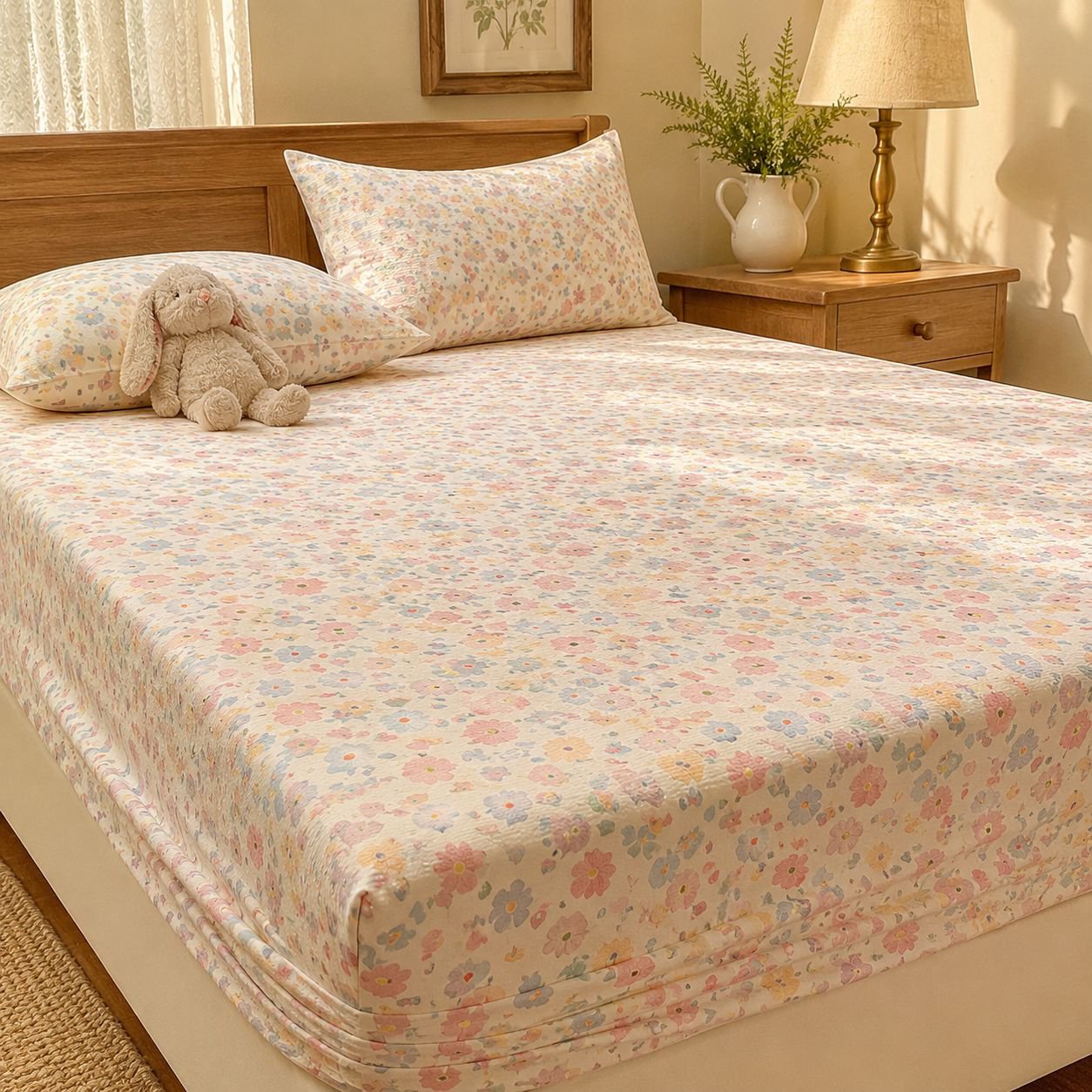 Elegant summer bed skirt for fresh bedroom decor