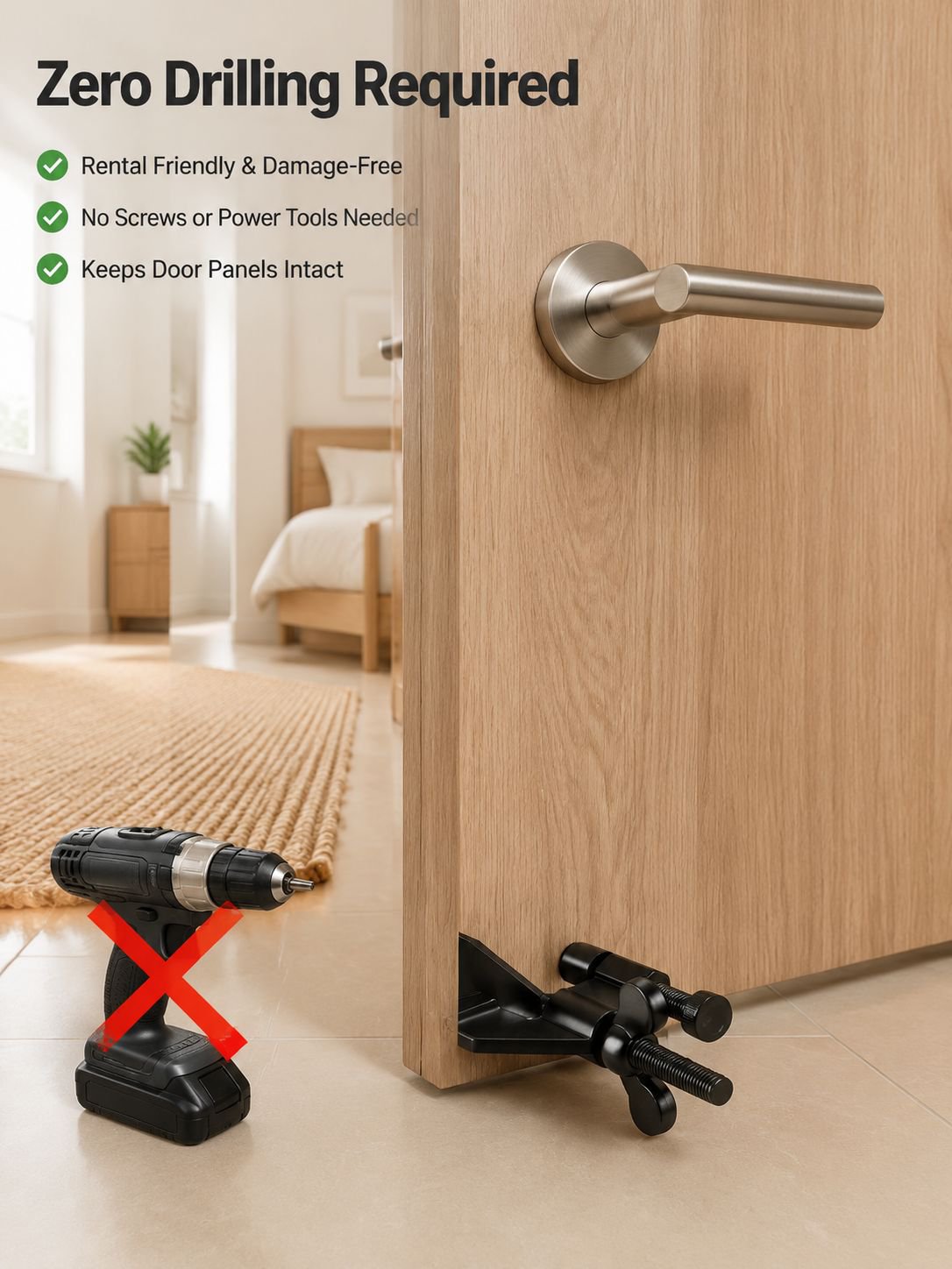 No-Drill Door Stopper