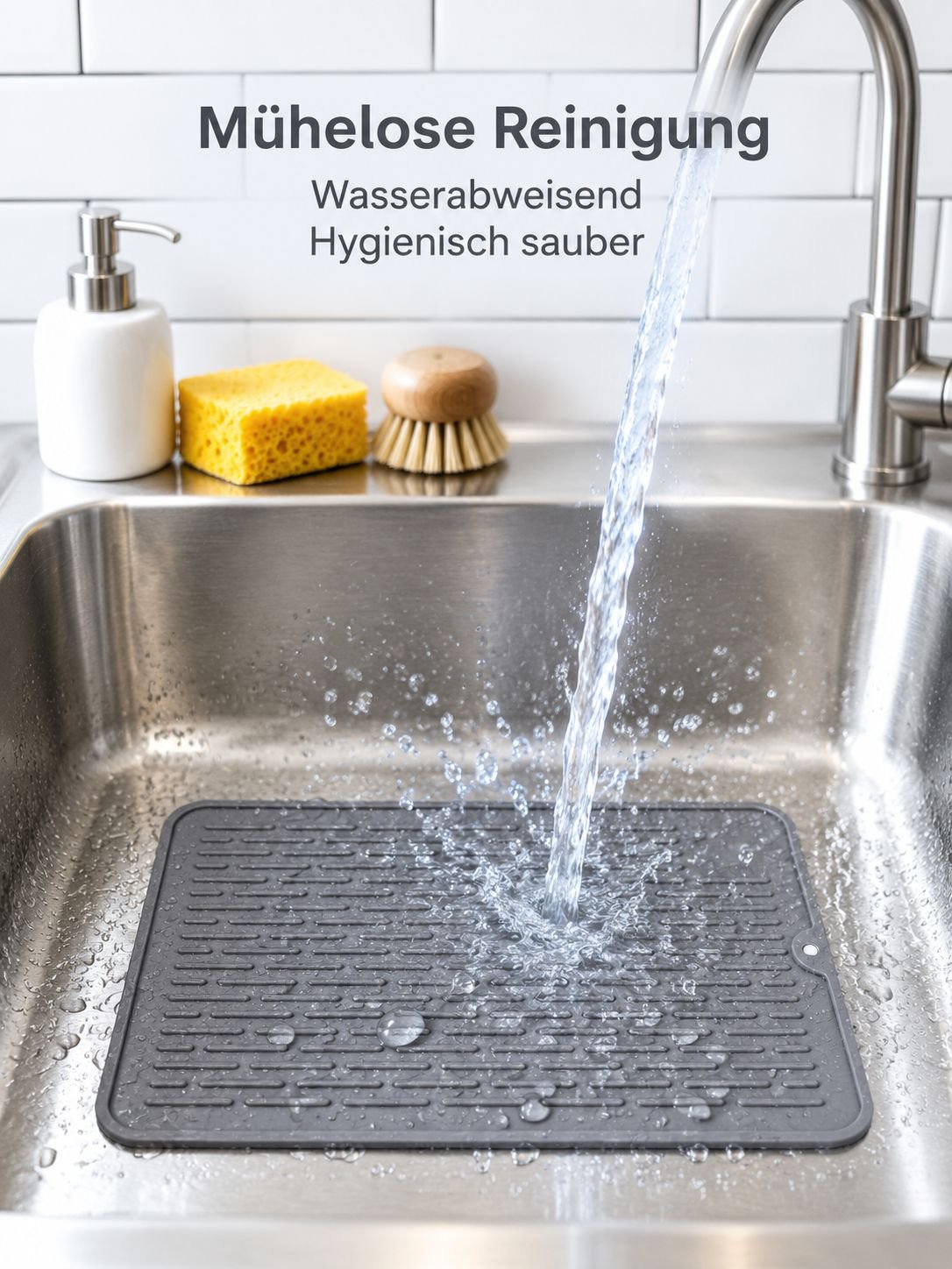 Beliebte hitzebeständige Silikon-Abflussmatte in verschiedenen Größen für Spülen
