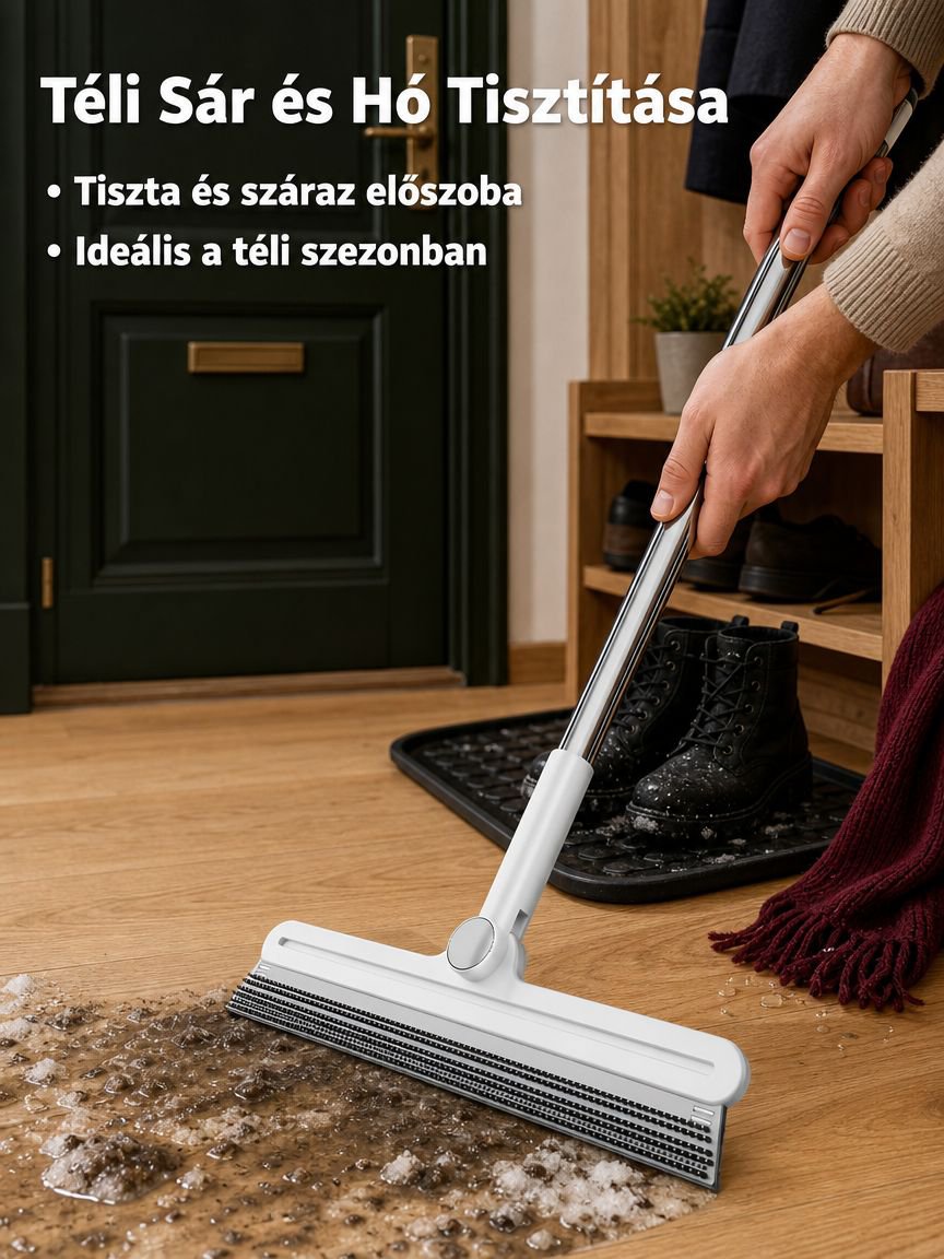  kisállat szőrtisztító kefe hosszú nyéllel, padlótörlő