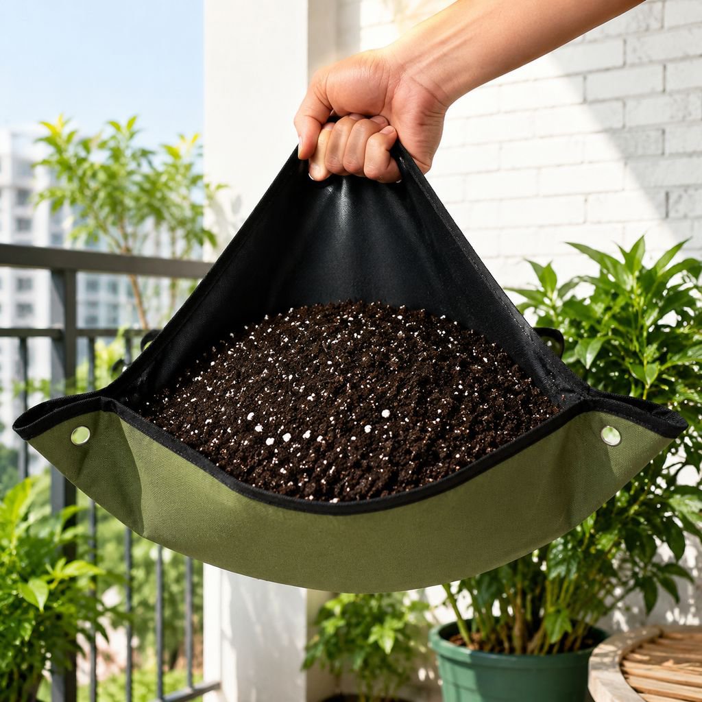 Waterproof succulent potting mat on table