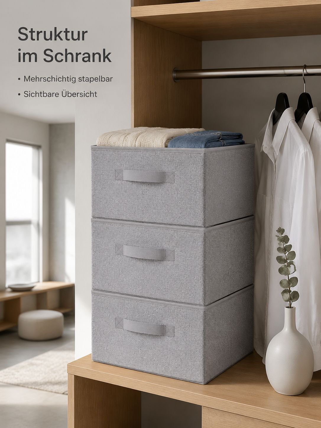 Klappbarer Aufbewahrungskasten Kleiderschrank mit Griff