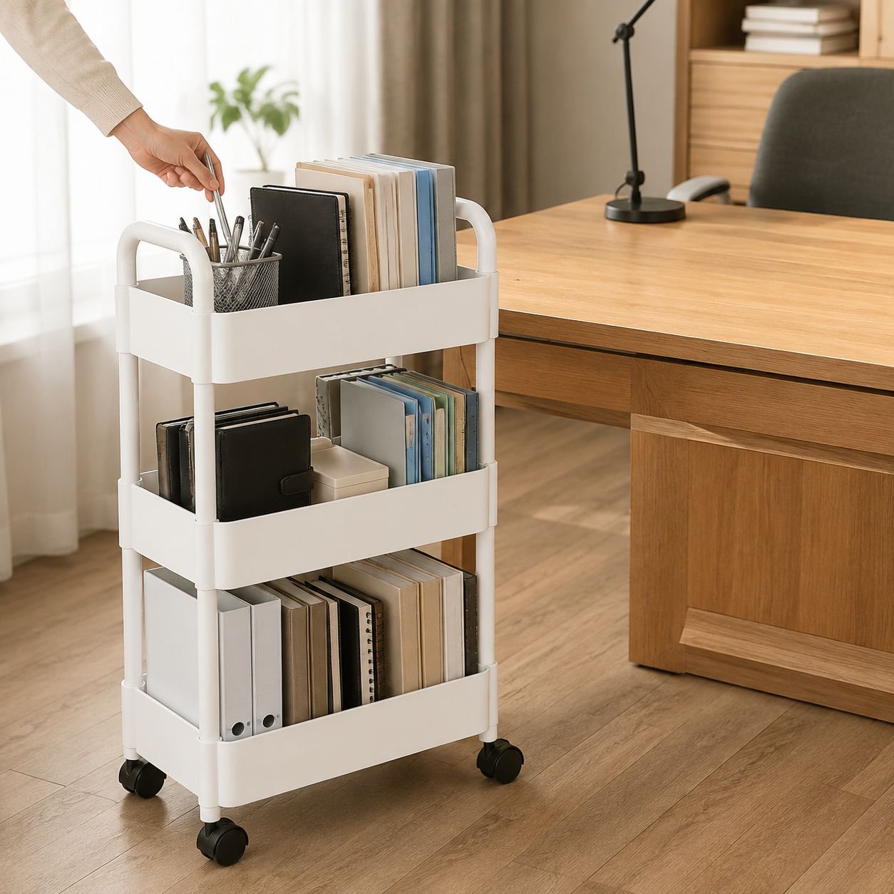Multi-tiered food organizer for household use