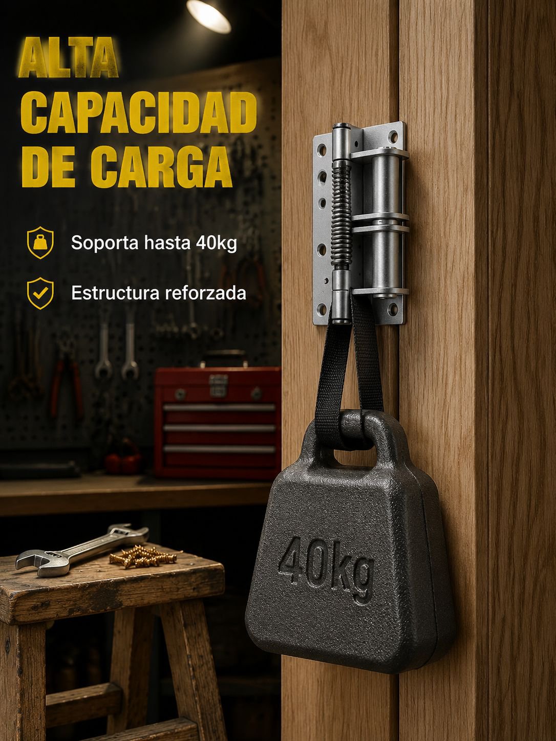 Bisagra de puerta multifuncional