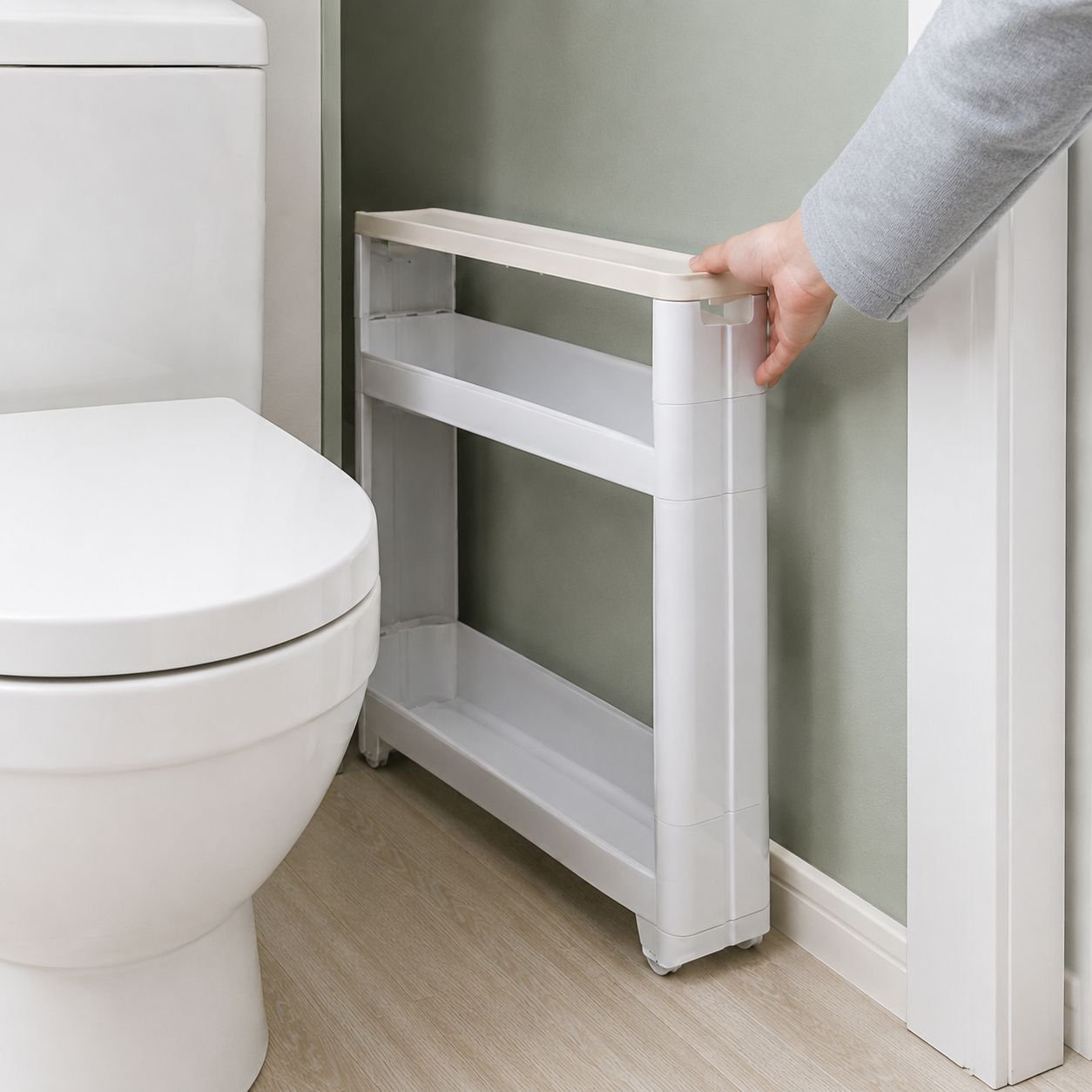 Multi-functional Bathroom Gap Storage Cabinet Toilet Side Rack