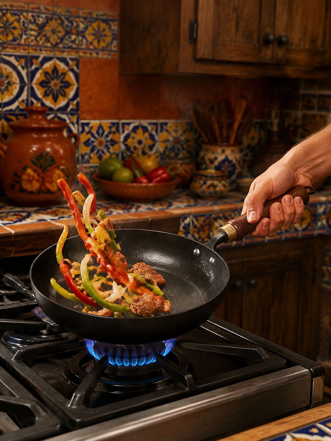 Carne asada en sartén sin recubrimiento