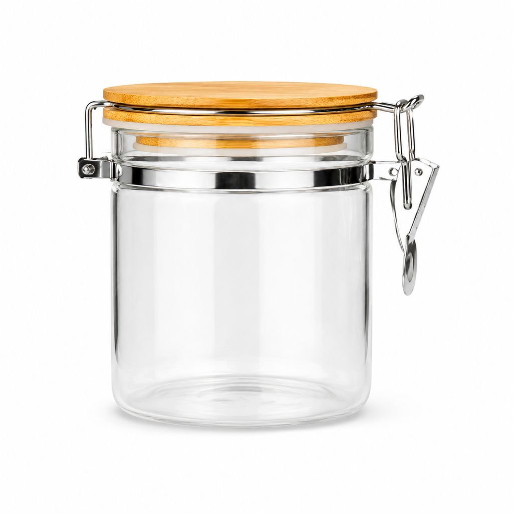 Household Large Glass Cereal Storage Jar, Tea Canister