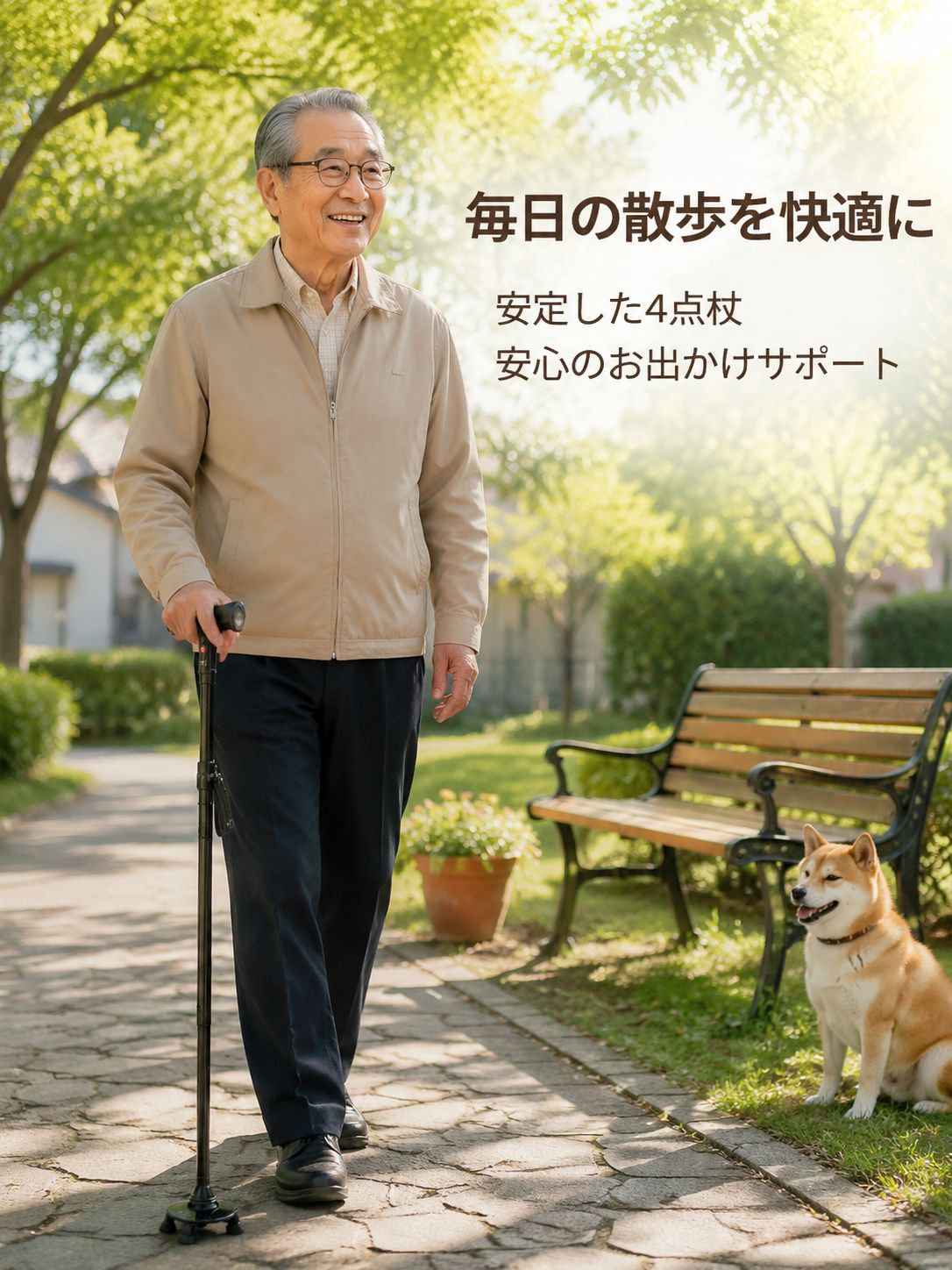 アルミ合金製多機能登山・スキー用警報杖