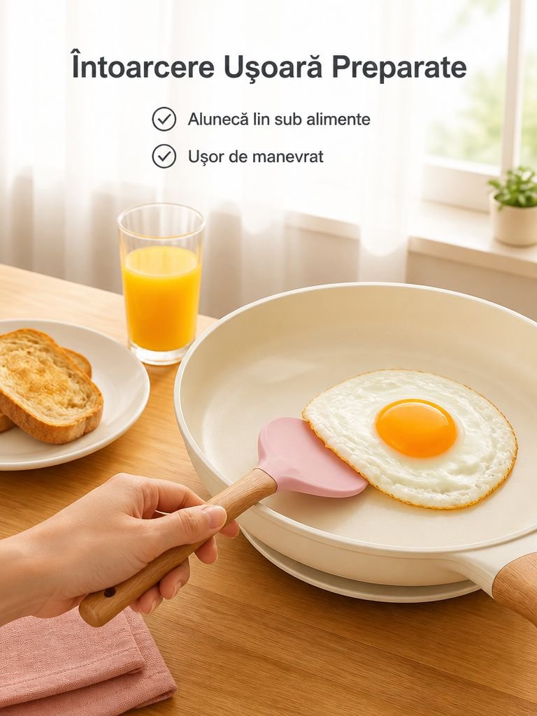 Spatulă roz drăguță în formă de inimă