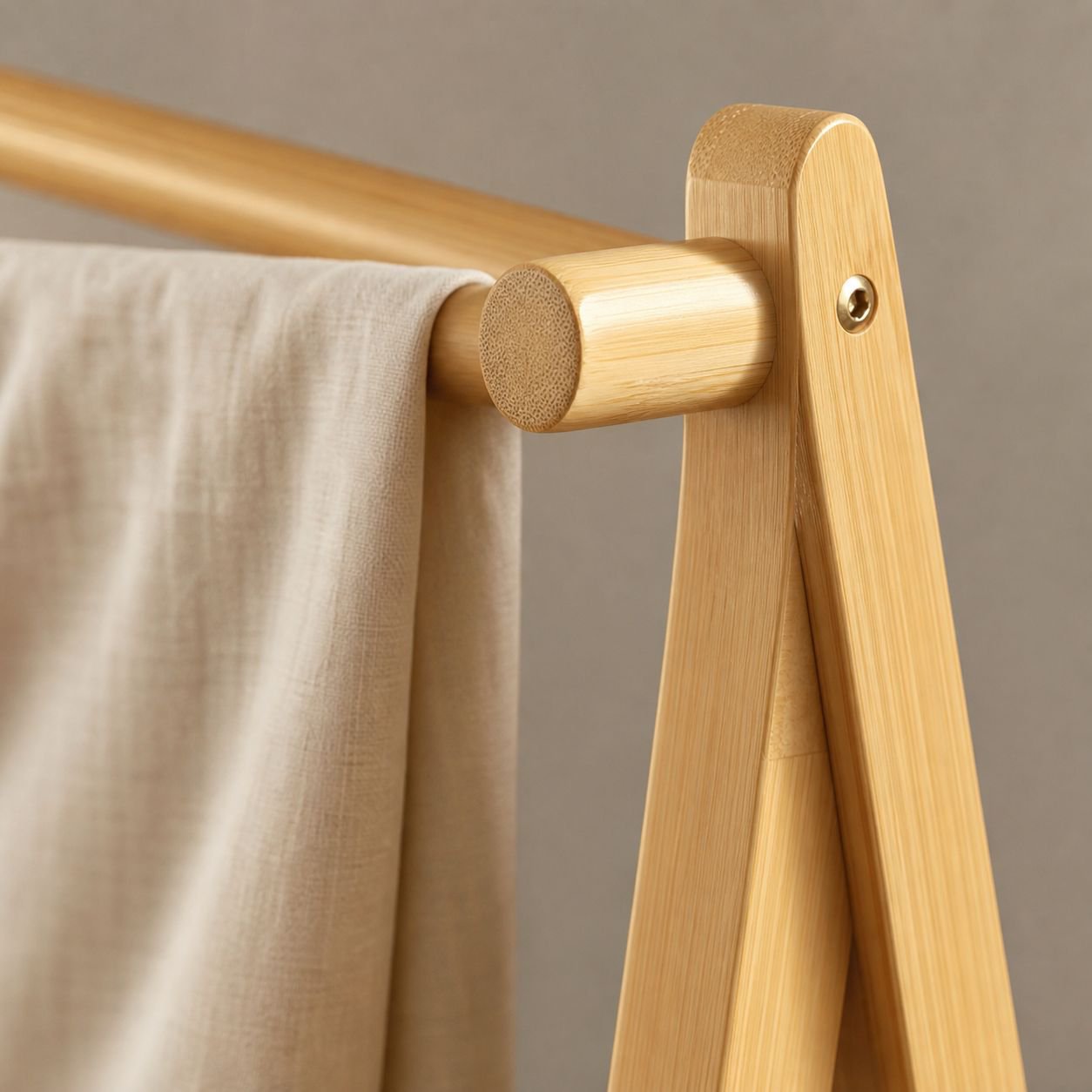 Bamboo Folding Coat Rack, Simple and Stylish, Natural Material, Easy Storage