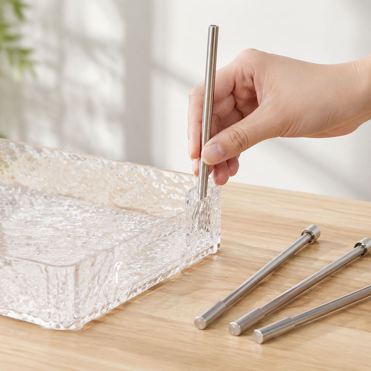 Stylish bathroom desktop organizer for cosmetics