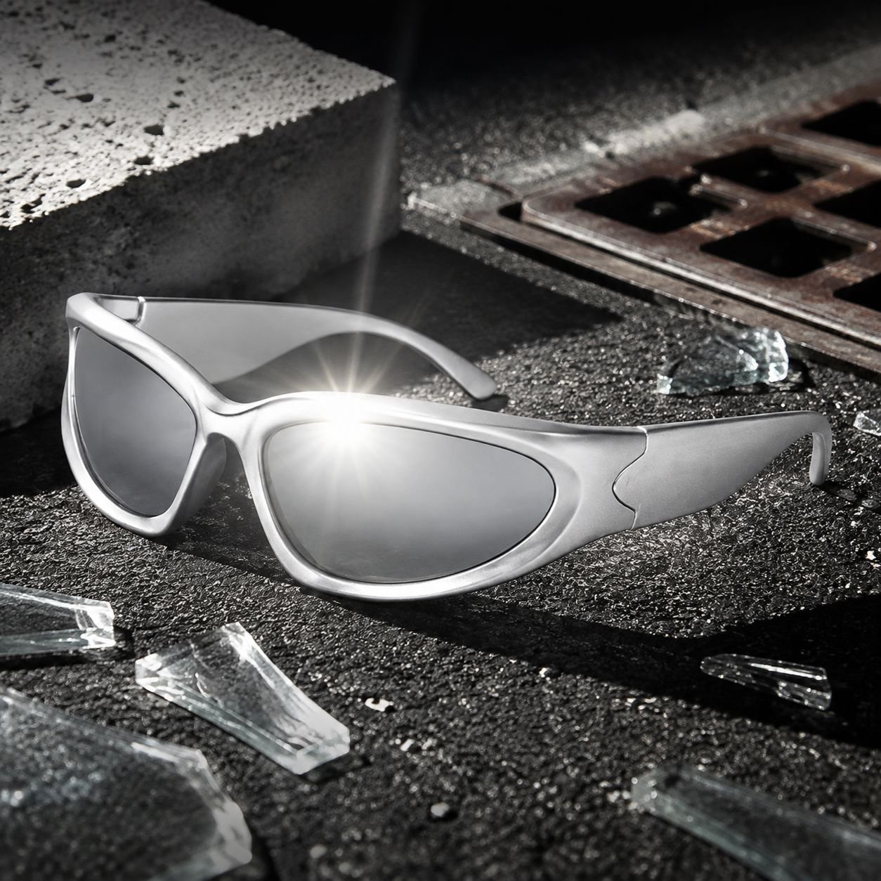 High-End Trendy Sunglasses, YK Style Casual Punk Design, Unisex