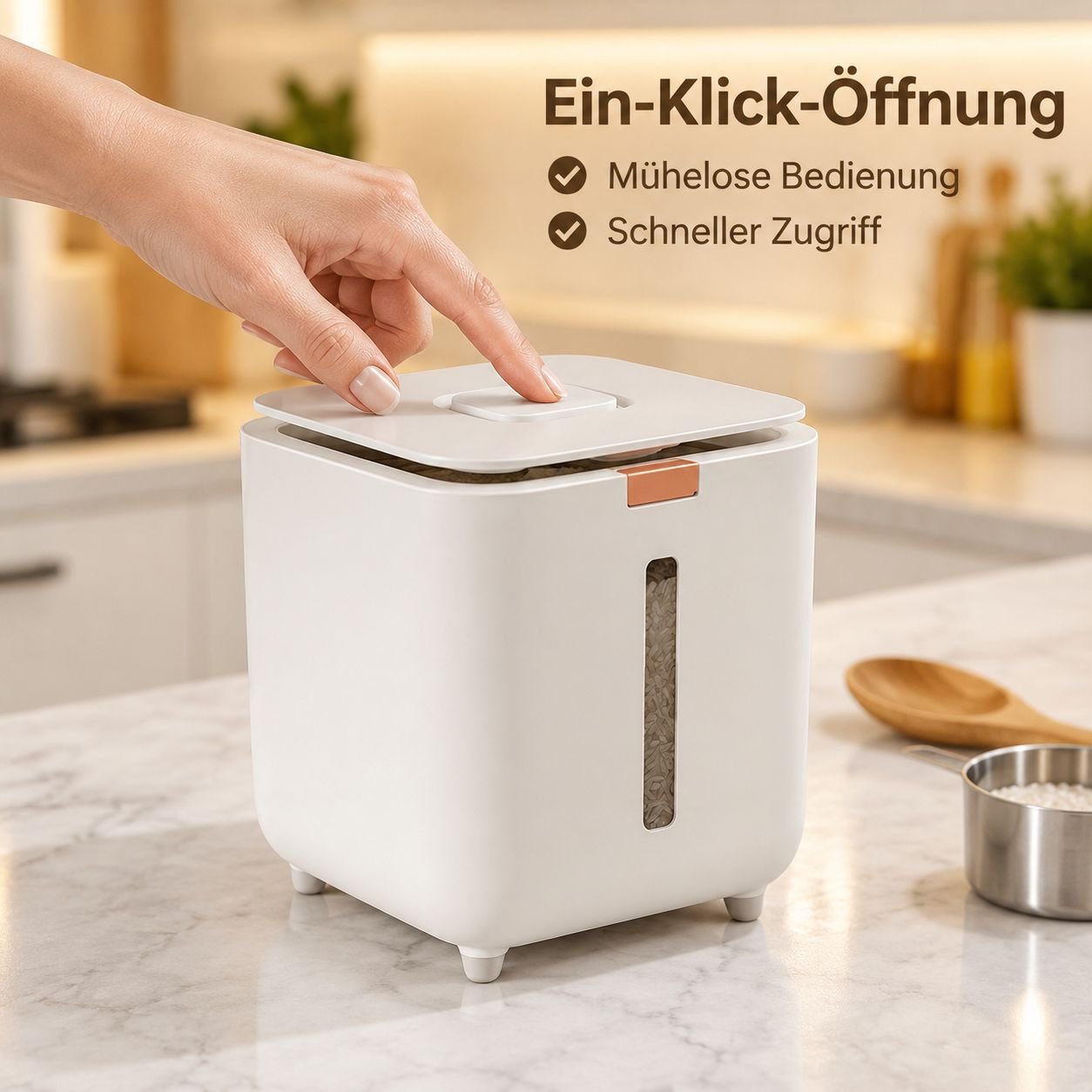 Luftdichter Reisbehälter Lebensmittelqualität Reisbox Vorratsdose für Mehl Küche