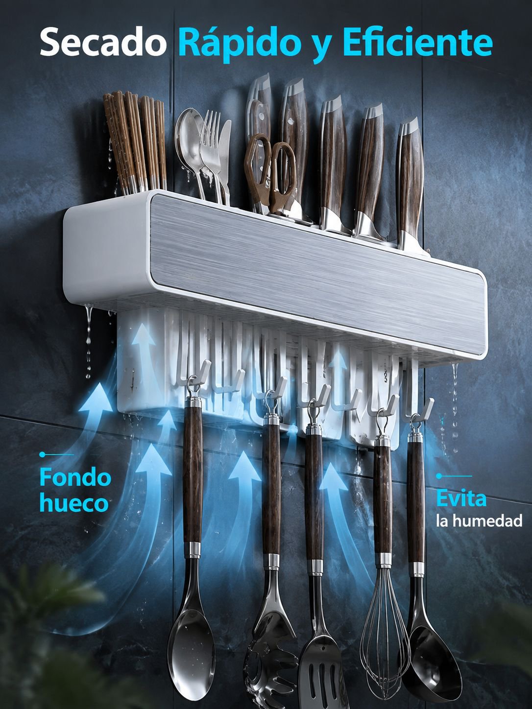 Escurridor multifuncional para fregadero