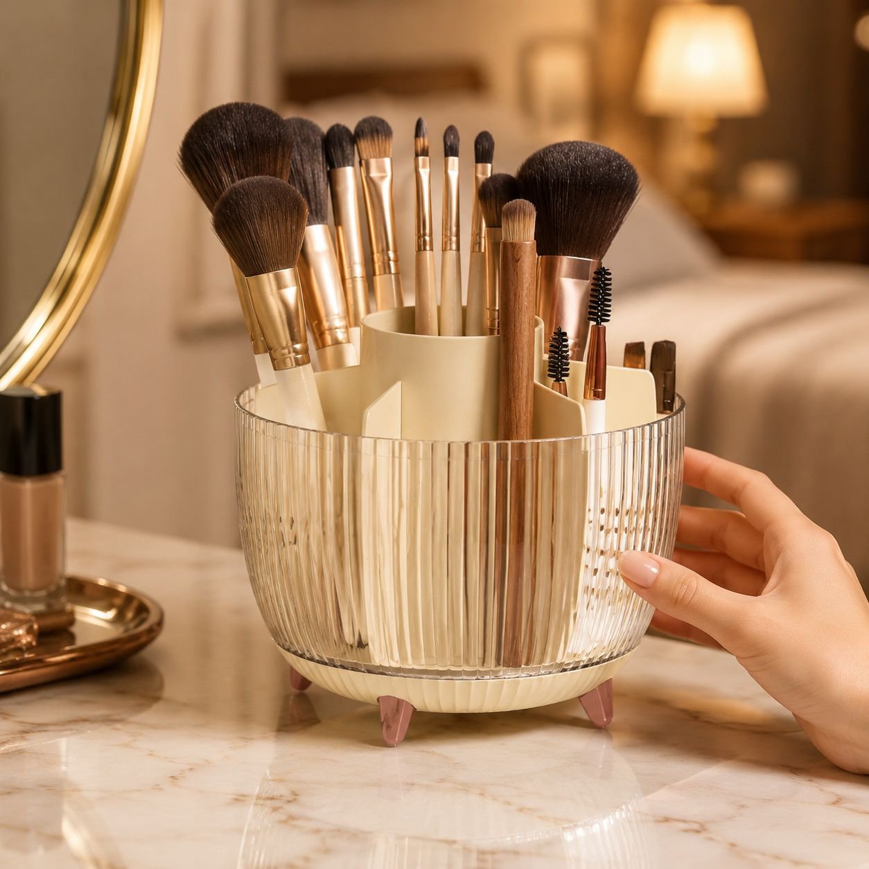 Makeup Storage Eyebrow Pencil Desktop Rotating Pen Holder