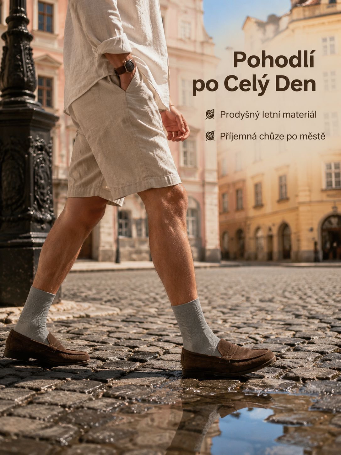 Letní prodyšné ponožky do poloviny lýtek