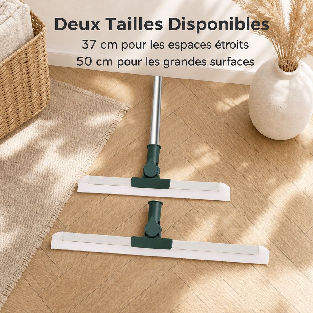 Balai magique télescopique avec raclette à eau