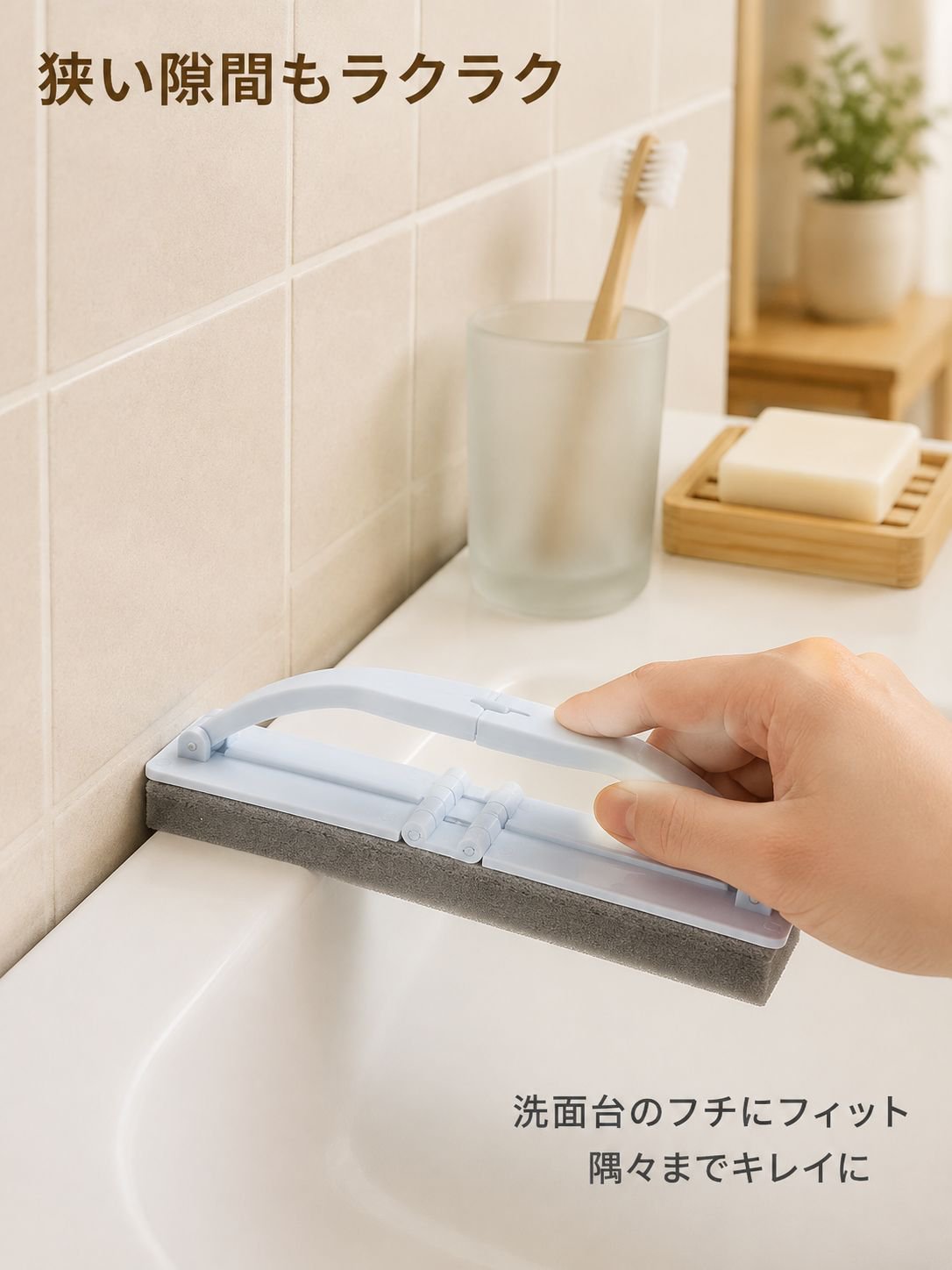 折りたたみ式ブラシスポンジ
