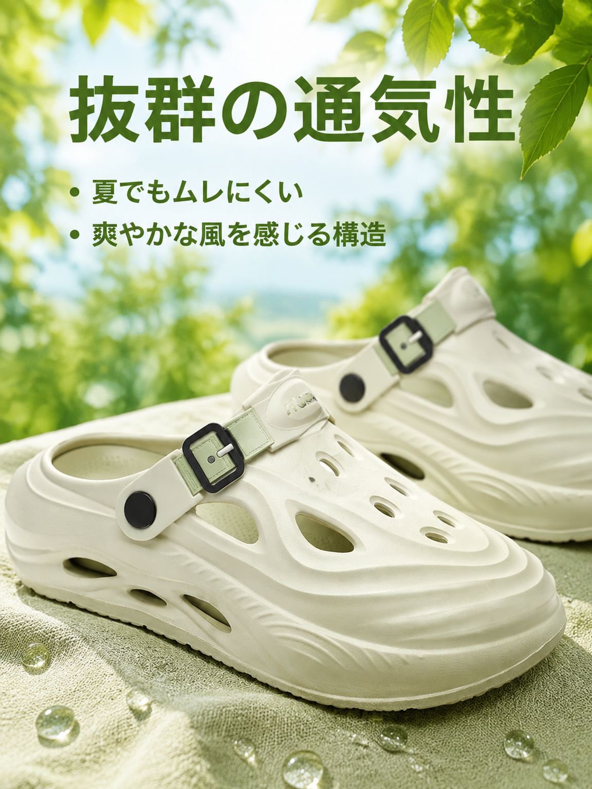 ファッショナブルな厚底アウトドアふわふわサンダル