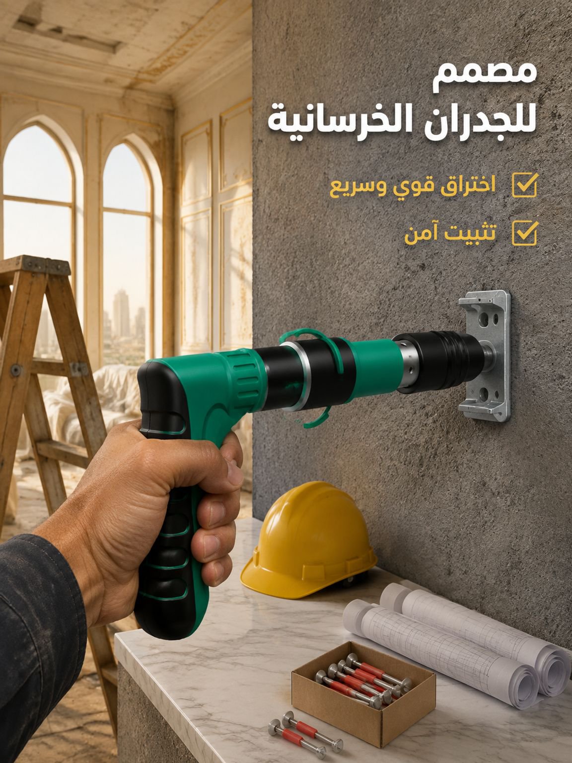 أداة تثبيت المسامير الصغيرة