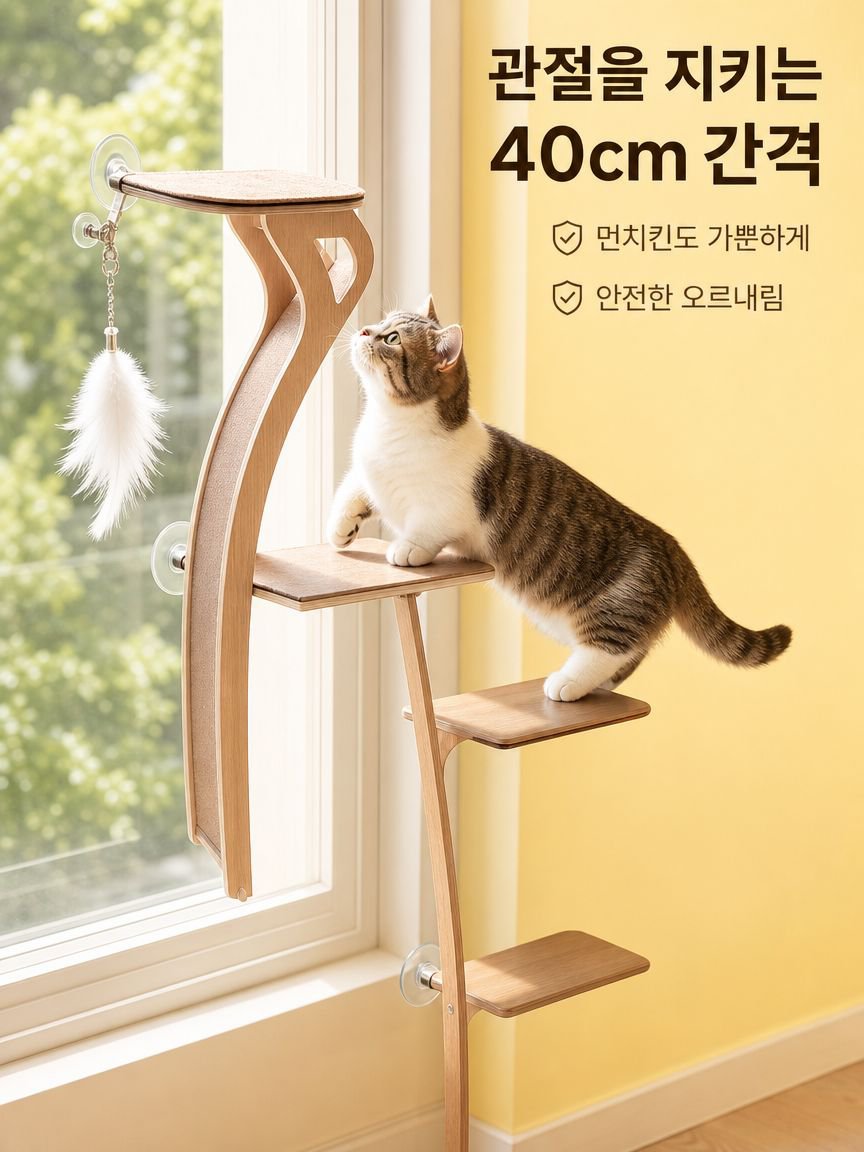 유리 흡착식 캣타워