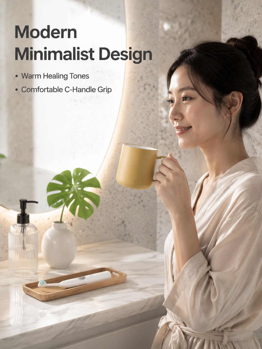 Thick, simple and fashionable mouthwash cup