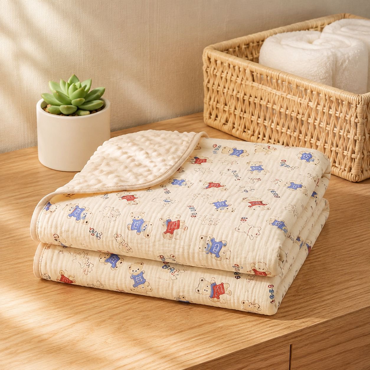 DouDou blanket, baby blanket, all seasons, pure cotton gauze quilt, air conditioning quilt, spring a