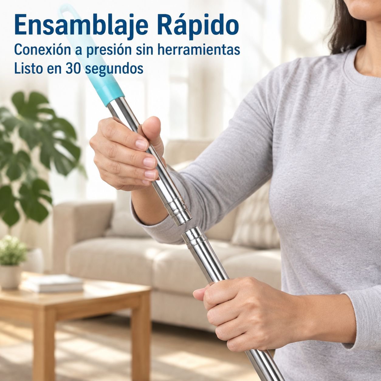 Juego de recogedor y escoba de cerdas suaves